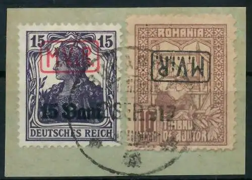 BES. 1WK D-MV RUMÄNIEN ZWANGSZUSCHLAG Nr K3x gestempelt 42D9A6