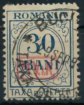 BES. 1WK D-MV RUMÄNIEN PORTO Nr 4 gestempelt 43498A