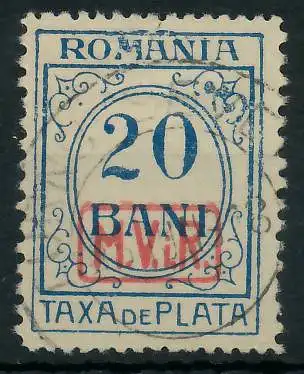 BES. 1WK D-MV RUMÄNIEN PORTO Nr 3 gestempelt 43499E