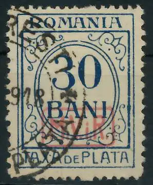 BES. 1WK D-MV RUMÄNIEN PORTO Nr 4 gestempelt 4349D2