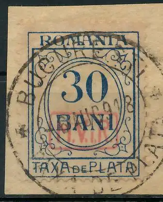 BES. 1WK D-MV RUMÄNIEN PORTO Nr 4 zentrisch gestempelt Briefst³ck 4349CA