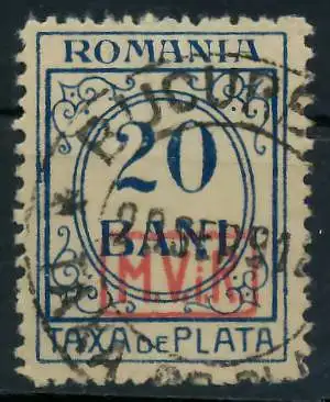 BES. 1WK D-MV RUMÄNIEN PORTO Nr 3 gestempelt 434A1A