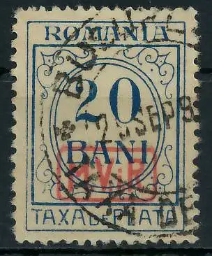 BES. 1WK D-MV RUMÄNIEN PORTO Nr 3 gestempelt 434A12