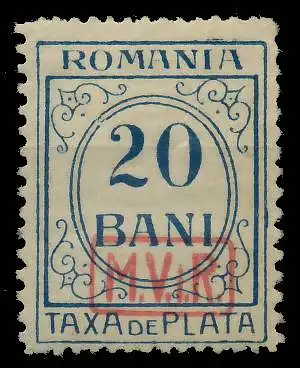 BES. 1WK D-MV RUMÄNIEN PORTO Nr 3 ungebraucht 434A72