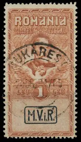 BES. 1WK D-MV RUMÄNIEN ZWANGSZUSCHLAG Nr IX gestempelt 434B9A