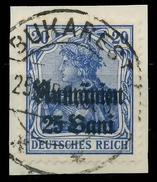 BES. 1WK D-MV RUMÄNIEN Nr 11a zentrisch gestempelt Briefst³ck 434BE6