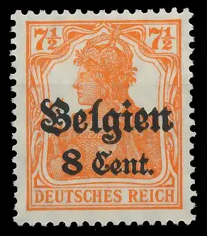 BES. 1WK LANDESPOST BELGIEN Nr 13bII postfrisch 434FAA