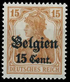 BES. 1WK LANDESPOST BELGIEN Nr 15I postfrisch 434FBA