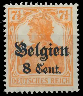 BES. 1WK LANDESPOST BELGIEN Nr 13aII postfrisch gepr. 435002