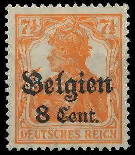 BES. 1WK LANDESPOST BELGIEN Nr 13aII postfrisch gepr. 43500E