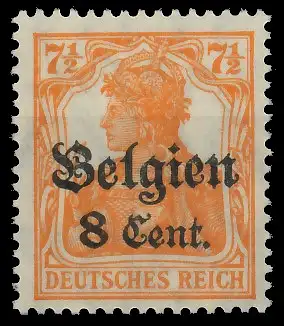 BES. 1WK LANDESPOST BELGIEN Nr 13aII postfrisch gepr. 434FEA