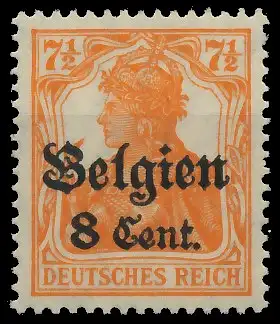 BES. 1WK LANDESPOST BELGIEN Nr 13aII postfrisch gepr. 434FFE