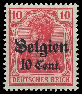 BES. 1WK LANDESPOST BELGIEN Nr 14cII postfrisch gepr. 43505A