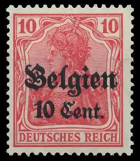 BES. 1WK LANDESPOST BELGIEN Nr 14cII postfrisch gepr. 435066