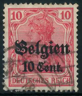 BES. 1WK LANDESPOST BELGIEN Nr 14cI gestempelt gepr. 4350C6