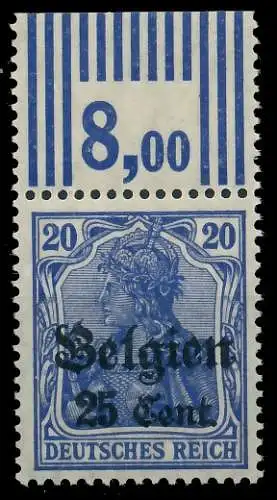 BES. 1WK LANDESPOST BELGIEN Nr 18a WOR 3-7-3 postfrisch 43B116