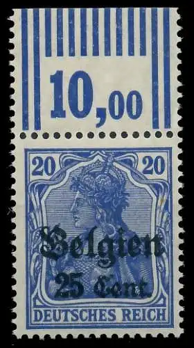 BES. 1WK LANDESPOST BELGIEN Nr 18a WOR 2-9-2 postfrisch 43B106