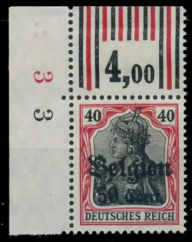 BES. 1WK LANDESPOST BELGIEN Nr 20bII WOR 1-4-1 43B132