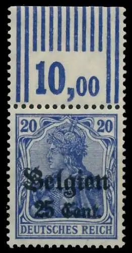 BES. 1WK LANDESPOST BELGIEN Nr 18d WOR 2-9-2 postfrisch 43B202