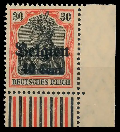 BES. 1WK LANDESPOST BELGIEN Nr 19 postfrisch ECKE-URE g 43B1CA