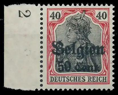 BES. 1WK LANDESPOST BELGIEN Nr 20a postfrisch gepr. 43B2CE