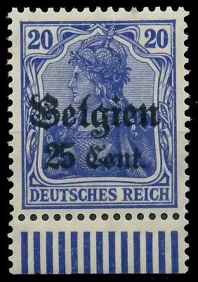 BES. 1WK LANDESPOST BELGIEN Nr 18a postfrisch gepr. 43B352