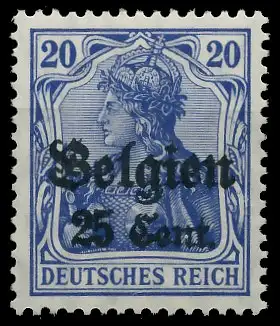 BES. 1WK LANDESPOST BELGIEN Nr 18a postfrisch gepr. 43B356