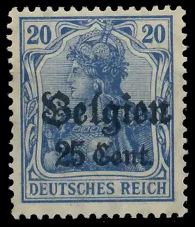 BES. 1WK LANDESPOST BELGIEN Nr 18b postfrisch 43B386