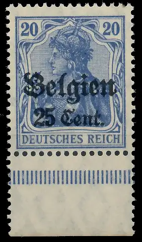 BES. 1WK LANDESPOST BELGIEN Nr 18b postfrisch gepr. 43B37A