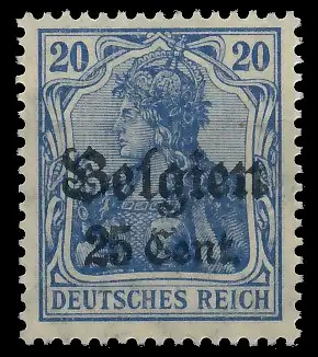 BES. 1WK LANDESPOST BELGIEN Nr 18b postfrisch gepr. 43B362