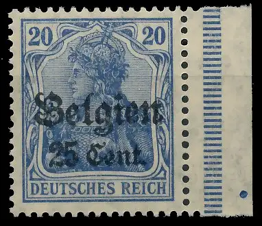 BES. 1WK LANDESPOST BELGIEN Nr 18b postfrisch gepr. 43B382