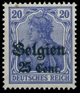 BES. 1WK LANDESPOST BELGIEN Nr 18d postfrisch gepr. 43B392