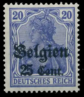 BES. 1WK LANDESPOST BELGIEN Nr 18d postfrisch gepr. 43B39A