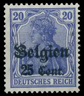 BES. 1WK LANDESPOST BELGIEN Nr 18d postfrisch gepr. 43B38A