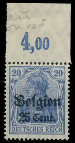 BES. 1WK LANDESPOST BELGIEN Nr 18b POR postfrisch ungebraucht ORA 43B3AA