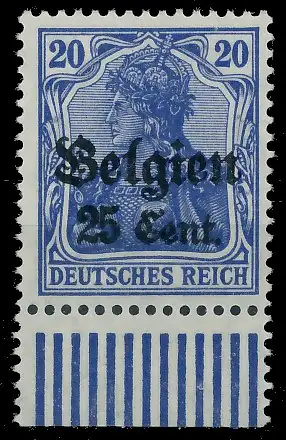BES. 1WK LANDESPOST BELGIEN Nr 18d postfrisch gepr. 43B3CE