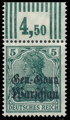 BES. 1WK D-POST IN POLEN Nr 8b WOR 3-7-3 ungebraucht ORA 43B40A