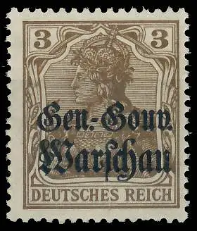 BES. 1WK D-POST IN POLEN Nr 7b postfrisch gepr. 43B5BE