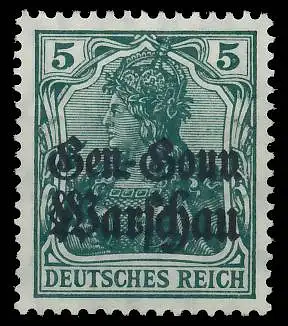 BES. 1WK D-POST IN POLEN Nr 8b postfrisch gepr. 43B5DE