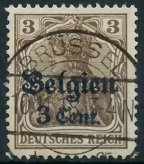 BES. 1WK LANDESPOST BELGIEN Nr 11aI gestempelt gepr. 4431A2