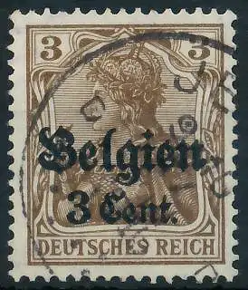 BES. 1WK LANDESPOST BELGIEN Nr 11aI gestempelt gepr. 44319E