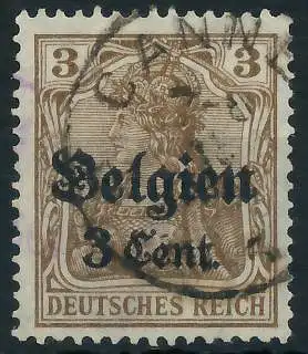 BES. 1WK LANDESPOST BELGIEN Nr 11aI gestempelt gepr. 4431B2