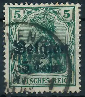 BES. 1WK LANDESPOST BELGIEN Nr 12II gestempelt gepr. 4431EA