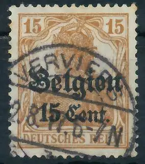 BES. 1WK LANDESPOST BELGIEN Nr 15I gestempelt gepr. 443252
