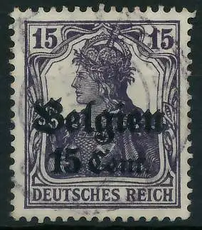 BES. 1WK LANDESPOST BELGIEN Nr 16bII gestempelt gepr. 443282