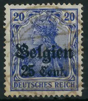 BES. 1WK LANDESPOST BELGIEN Nr 18a gestempelt gepr. 4432CA