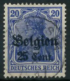 BES. 1WK LANDESPOST BELGIEN Nr 18a gestempelt gepr. 4432C6