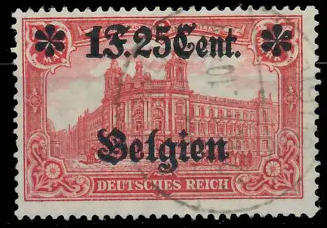 BES. 1WK LANDESPOST BELGIEN Nr 23II zentrisch gestempelt 443352