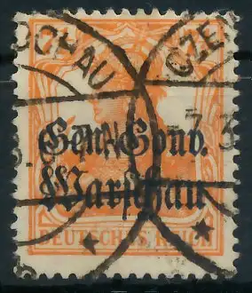 BES. 1WK D-POST IN POLEN Nr 9a gestempelt gepr. 443572