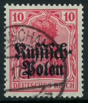 BES. 1WK D-POST IN POLEN Nr 3 gestempelt 44354E
